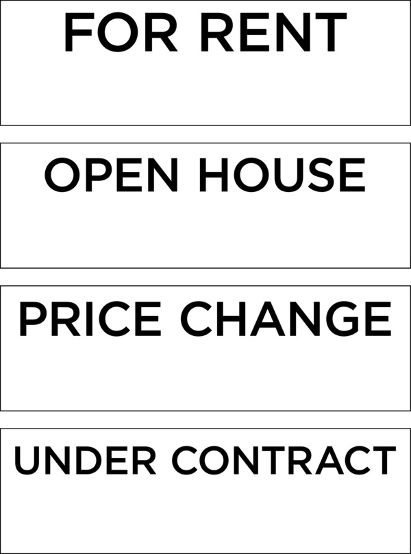 Message Sign Rider, 9h x 29w, PVC