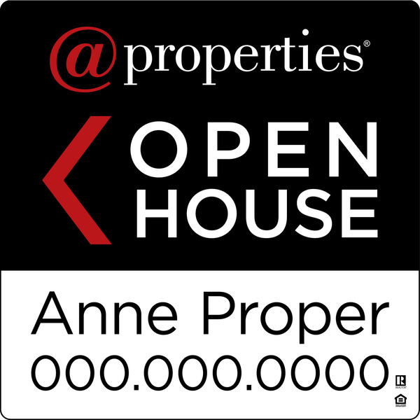 Replacement Agent Open House Sign Panel, 20h x 20, 3MM Aluminum Composite