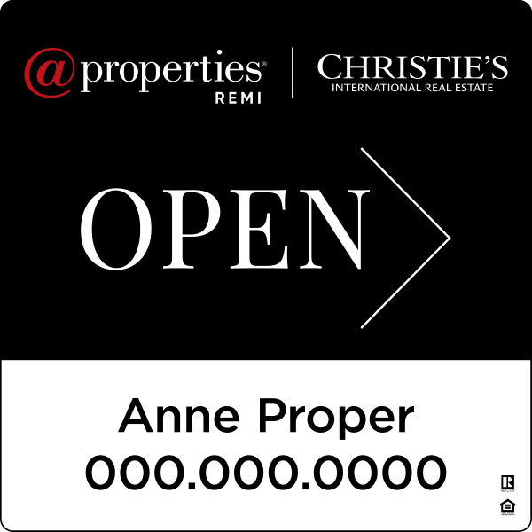 Replacement Agent Name Open Sign Panel, 20h x 20, 3MM Aluminum Composite