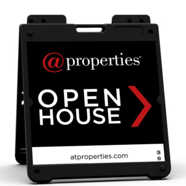 Heavy Duty Plastic A-Frame and Open House Sign Panel Unit, 20h x 20w, Aluminum Composite