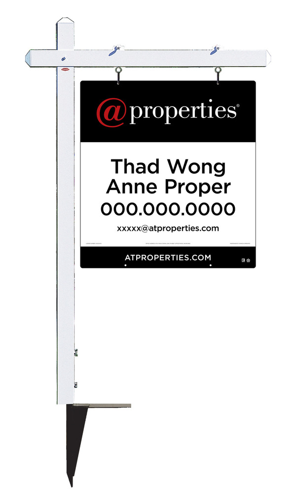 Sign Post and Agent Sign Panel Unit, 32h x 30w, 3MM Aluminum Composite