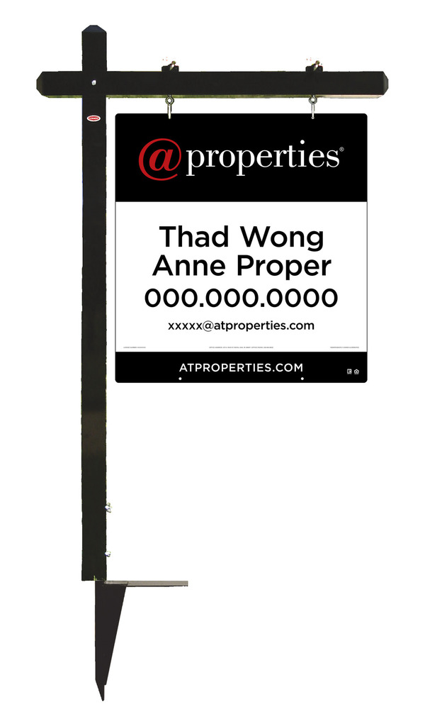 Sign Post and Agent Sign Panel Unit, 32h x 30w, 3MM Aluminum Composite