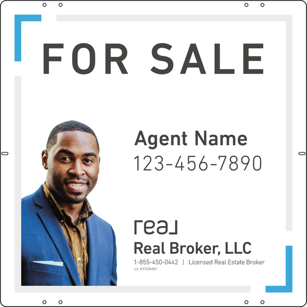 Agent Photo Sign Panel, 24h x 24w, Steel