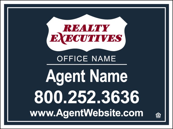 real estate hanging sign panel with grommets, .150 polyethylene, 18h x 24w