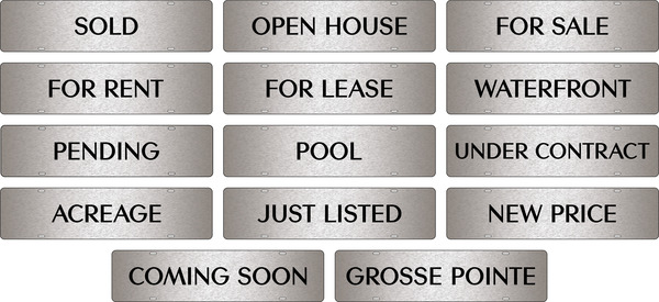 Message Sign Riders, 6h x 24w, 3MM Brushed Aluminum Composite