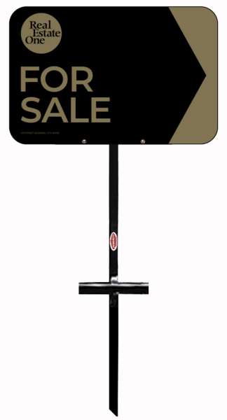 T-Stake and For Sale Sign Panel Unit, 12h x 18w, 3MM Aluminum Composite