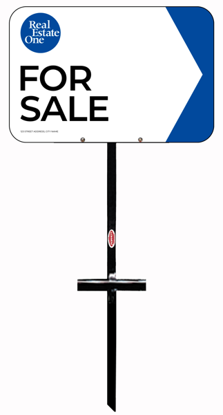 T-Stake and For Sale Sign Panel Unit, 12h x 18w, 3MM Aluminum Composite