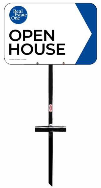 T-Stake and Open House Sign Panel Unit, 12h x 18w, 3MM Aluminum Composite