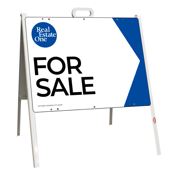 A-frame and For Sale Sign Panel Unit, 18h x 24w, Steel