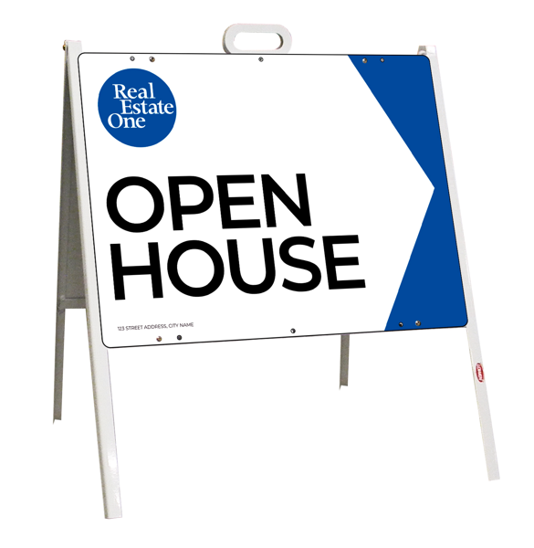 A-frame and Open Sign Panel Unit, 18h x 24w, Steel