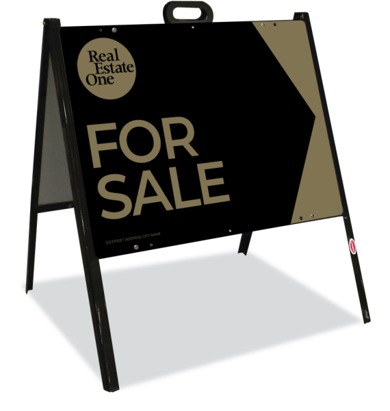 A-frame and For Sale Sign Panel Unit, 18h x 24w, Steel