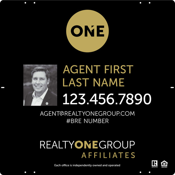 Agent Photo Sign Panel, 24h x 24w, Steel