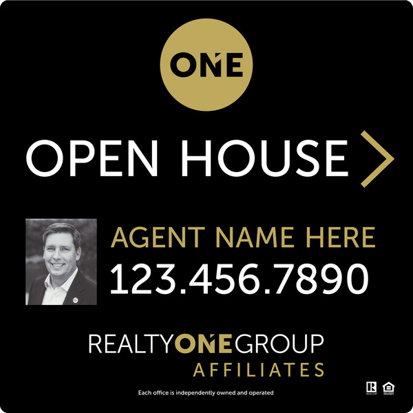 Agent Photo Open House, SF Sign Panel, 24h x 24, 3MM Aluminum Composite