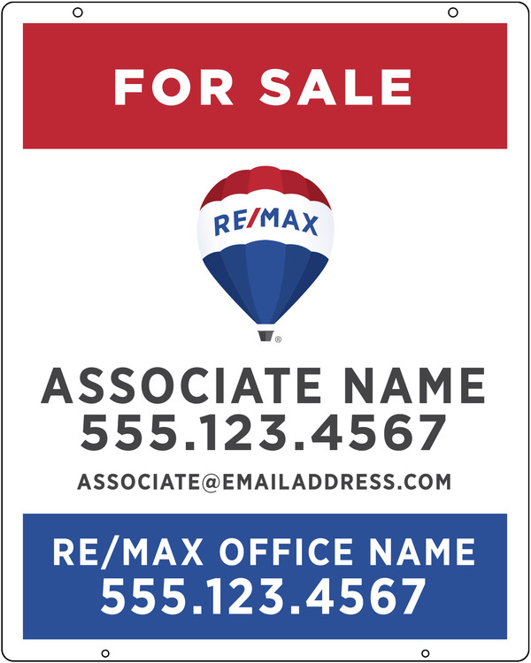 Hanging Agent Sign Panel, 30h x 24w, 3mm