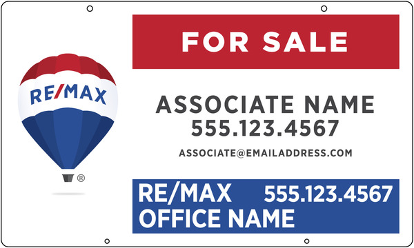 Hanging Agent Sign Panel, 18h x 30w, 3mm