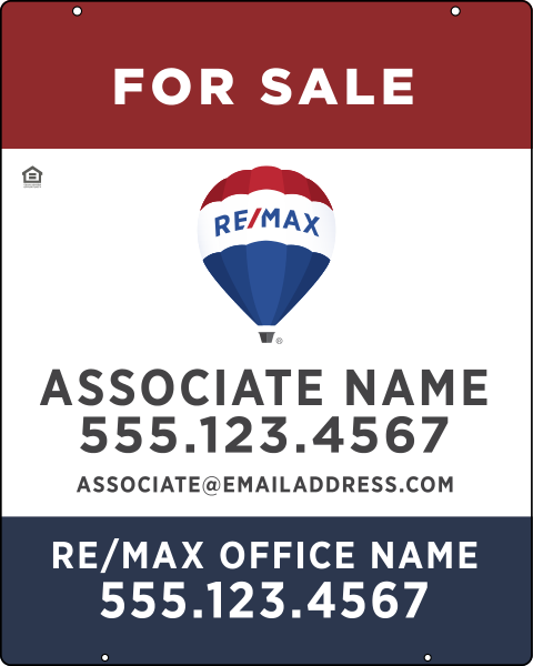 Hanging Agent Name w Realtor Bug Sign Panel, 30h x 24w
