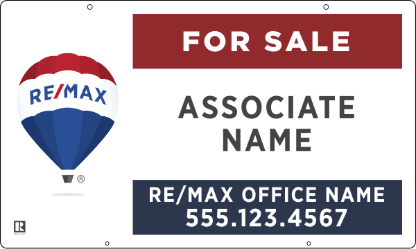 Hanging Agent Name Sign Panel, 18h x 30w, Steel