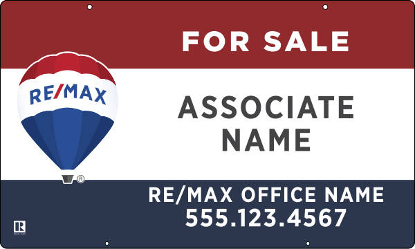 Hanging Agent Name Sign Panel, 18h x 30w, Steel