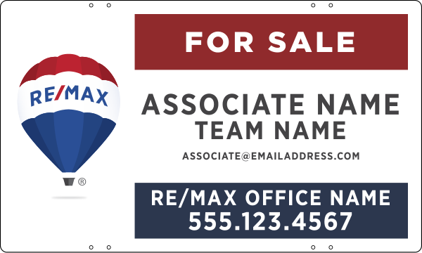 Agent Name w Team Name Sign Panel, 18h x 30w, Steel