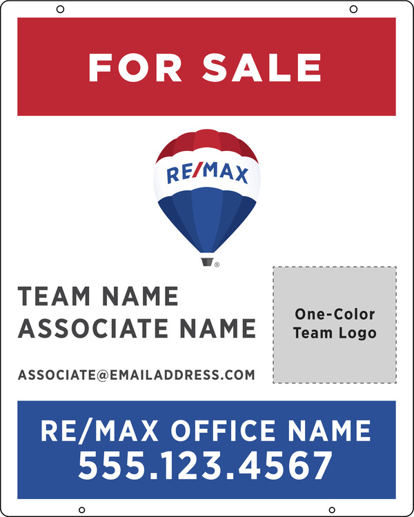 Aluminum Team Logo Hanging Panel, 30h x 24w