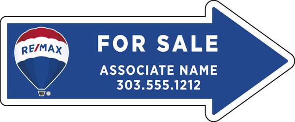 Directional FOR SALE Arrow Shape Sign Panel, Corrugated 4mm, 9.5h x 23w