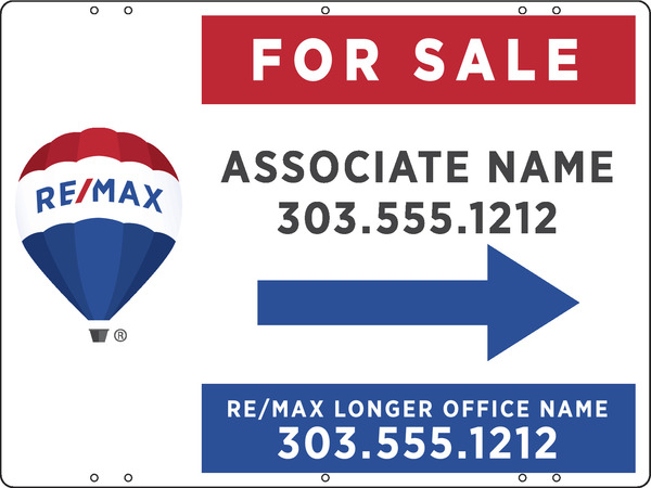 Directional For Sale Sign Panel, 18h x 24w