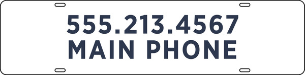 Phone Number Sign Rider, 6h x 24w, Steel