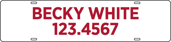 Agent Name Sign Rider, 6h x 24w