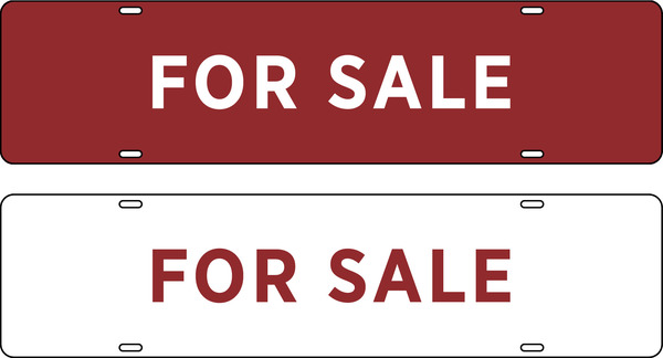 Message Sign Rider, 6h x 24w, Steel