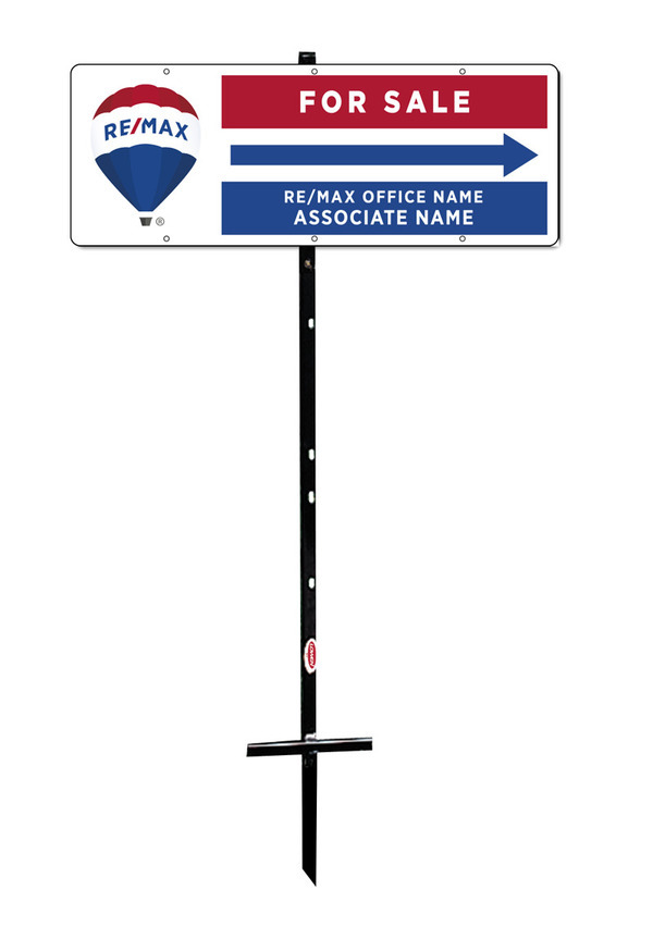 T-Stake Directional For Sale Sign Panel Unit, 9h x 24w