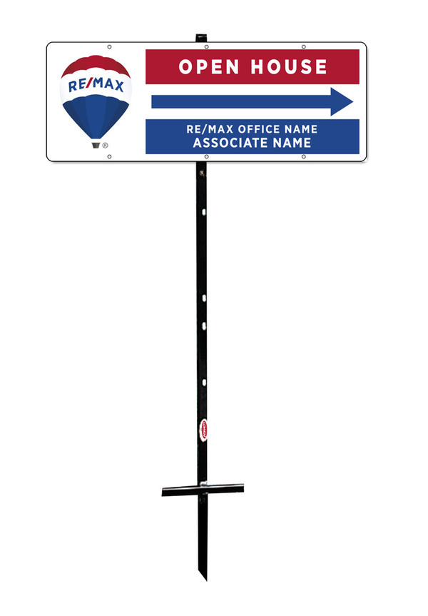 T-Stake Directional Open House Sign Panel Unit, 9h x 24w