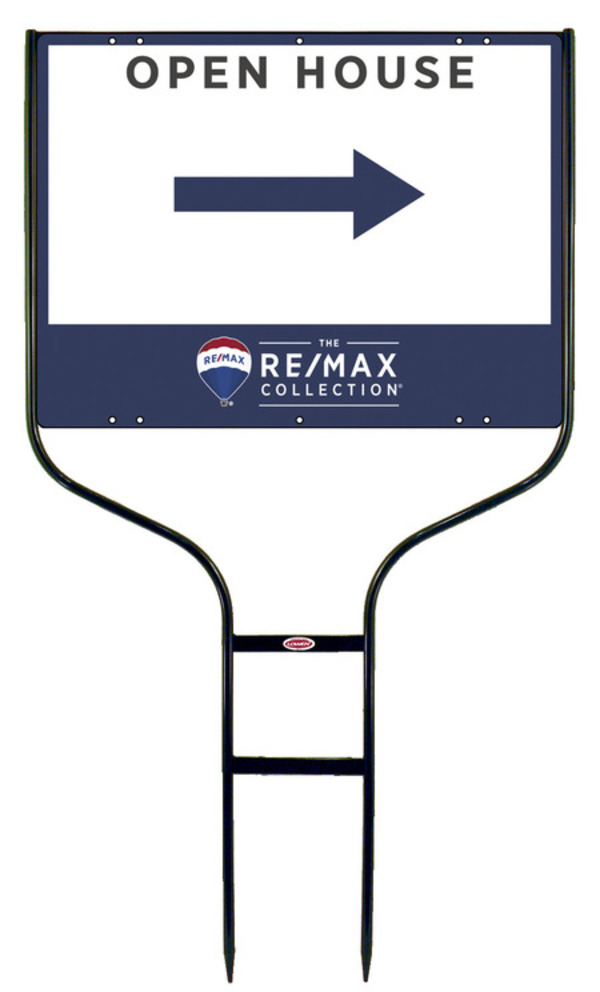 Round Rod Frame and  Open House Sign Panel Unit, 18h x 24w