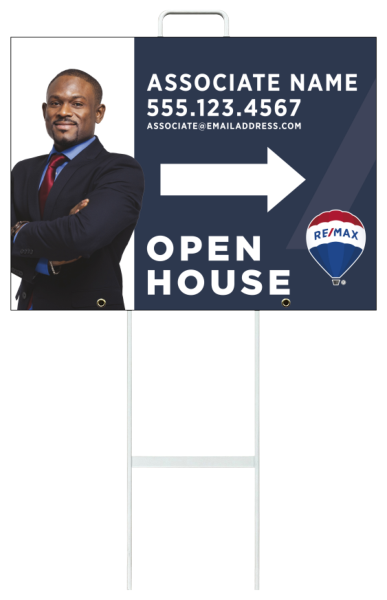 Grab and Go Agent Photo Open House Sign Panel Unit, 18h x 24w, 4mm Corrugated