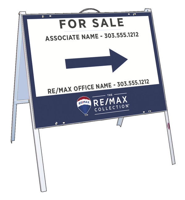 Agent For Sale A-Frame and  Sign Panel Unit, 18h x 24w