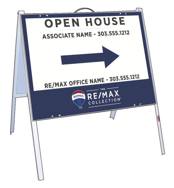 Agent Open House A-Frame and  Sign Panel Unit, 18h x 24w
