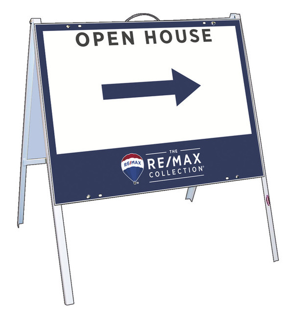 Open House A-Frame and Sign Panel Unit, 18h x 24w