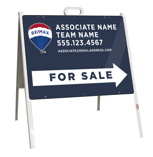Angle Iron Frame and Directional For Sale Sign Panel Unit, 18h x 24w, 24 ga steel