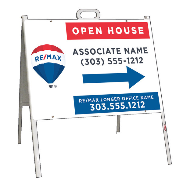 Open House A-Frame and Sign Panel Unit, 18h x 24w