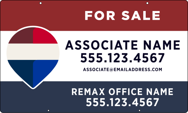 Hanging  Associate Name Sign Panel, 18h x 30w, Steel