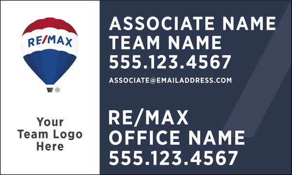 Agent &Team Logo Sign Panel, 18h x 30w, 10mm Corrugated Plastic