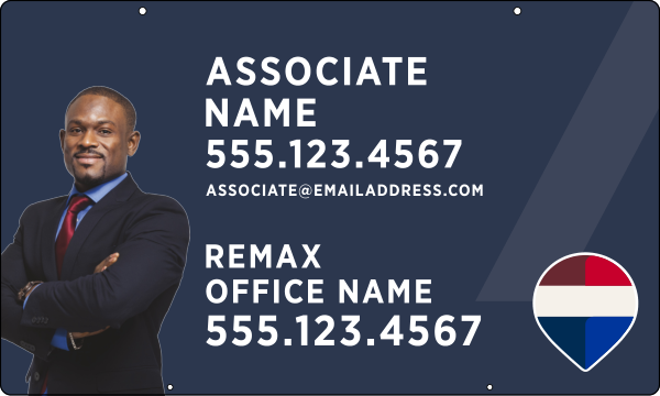 Associate Name w Cut Out Photo Hanging Sign Panel, 18h x 30w, Steel