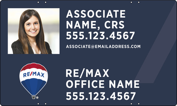 Agent Photo Sign Panel, 18h x 30w, Steel