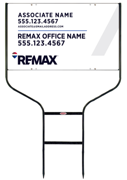 Reflective Round Rod Frame and Associate Name Sign Panel Unit, 18h x 30w, Steel