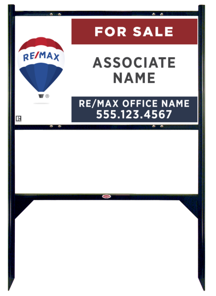 Angle Iron Frame and Agent Name Sign Panel Unit, 18h x 30w, Steel