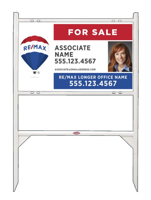 Angle Iron White Frame and Sign Photo Panel Unit, 18h x 30w
