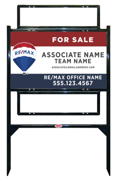 Angle Iron Frame w 2 Rider Insetrs and Agent Name w Team Name Unit, 18h x 30w, Steel