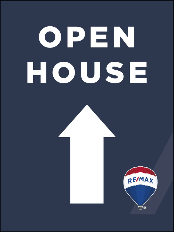 Directional Open House SF Sign Panel, 24h x 18w, 4mm corrugated plastic