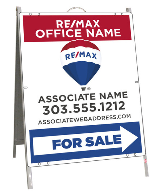 For Sale A-Frame and Sign Panel Unit, 24h x 18w