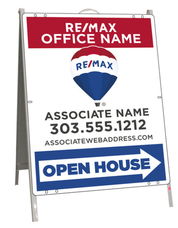 Open House A-Frame and Sign Panel Unit, 24h x 18w