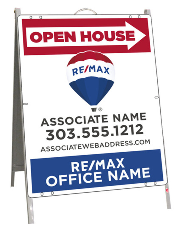 Open House A-Frame and Sign Panel Unit, 24h x 18w